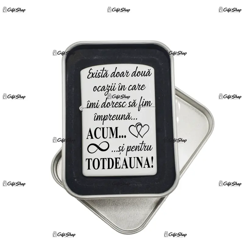 Exista doar doua ocazii, bricheta metalica gravata laser cu mesaj